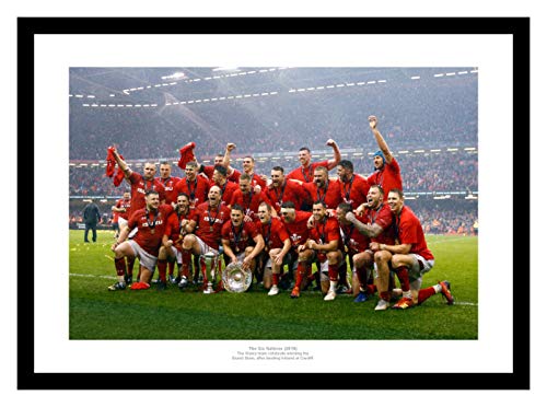 Home Of Legends White Framed Wales Rugby Team 2019 Six Nations Grand Slam Photo Memorabilia