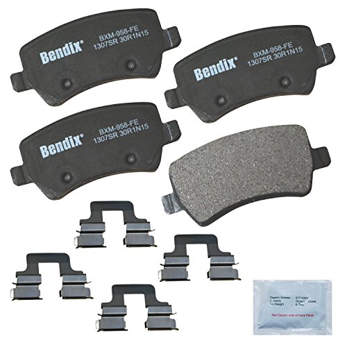 Image of Bendix Priority1 CFM1307SR Semi-Metallic Rear Brake Pads for Select Models Land Rover LR2, Range Evoque, Volvo S60, S60 Cross Country, S80, V40, V40 V60, V60 V70, V90 XC60, XC70