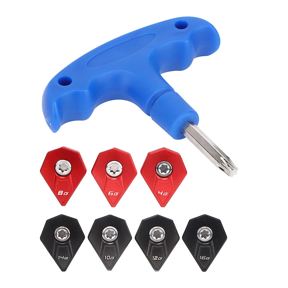 Yuecoom 1 Set Golf Weight Tool Kit, Portable Quality Golf Clubs Head Wrench Accessory with 7 Weight Screws Tool Kit