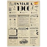 FestySpark Regalo 60 Cumpleaños Mujer - Regalos Originales 60 años Hombre - Tarjeta 60 сumpleaños Mujer - Decoracion 60 сumpleaños Hombre - Un Viaje a 1966