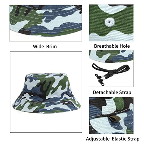 Zylioo Xxl Men's Camo Bucket Hat,Oversize Camping Sun Hat For Vacation,Adjustable Packable Travel Hat #TOP2