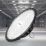 🔥 【Superhell】: LEADER MACHINERY 100W UFO LED Werkstattlampe bietet eine Helligkeit von 10000LM. Led-strahler verwendet neue Linse, der einzigartige Augenschutzmodus, der effektive Blendschutz und der niedrige UGR-Wert sorgen dafür, dass unsere Flutlichter weit entfernt ist und das Licht hell ist, aber Ihre Augen nicht verletzt.