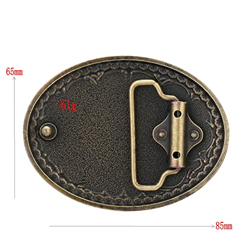 Image of Turquoise Belt Buckle for Men Western Texas Longhorn Bull Rodeo Belt Buckle American Cowboy Chic Gift
