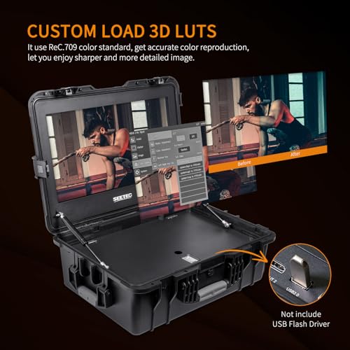 Image of WPC215 21.5 inch 1000nit High Bright Broadcast Carry-on Director Monitor with LUT Waveform HDMI SDI USB Input HDMI SDI Output Full HD 1920x1080