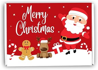Chocolate Animals Merry Christmas Sweets Gift Box Hamper (SANTA RED FRONT)
