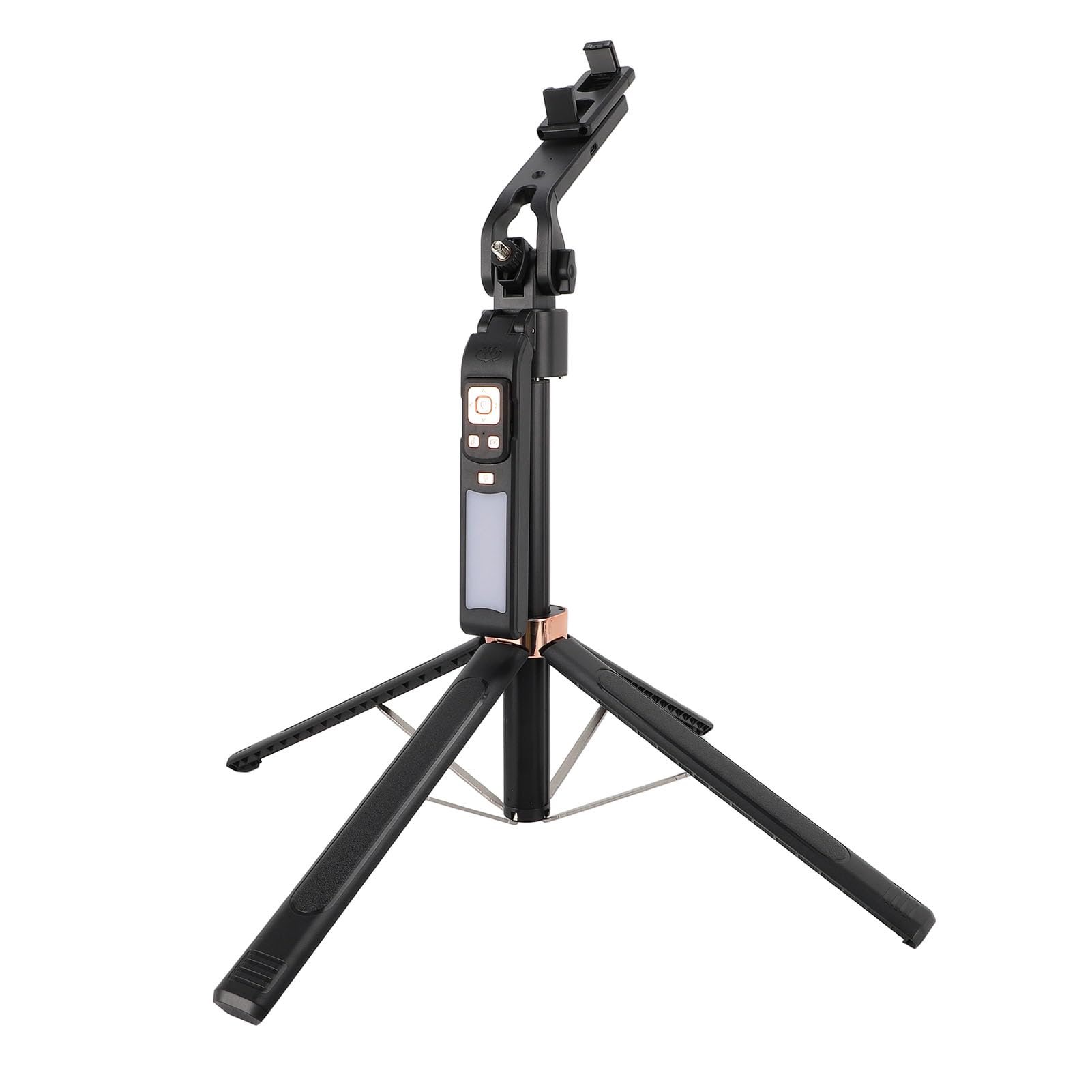 Treppiede per Telefono, Selfie Stick, Tracciamento Automatico del Volto, Controllo Gestuale, 40 Luci LED, Selfie Stick Estensibile, Kit per Vlogging con Telecomando per Registrazione Video su