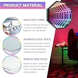 Lustro 3D Octagon Infinity z pilotem, montowane na ścianie 3D lustro tunelowe, ściemnialne wielokolorowe lustro ścienne LED, do dekoracji pokoju na przyjęcie świąteczne,30cm