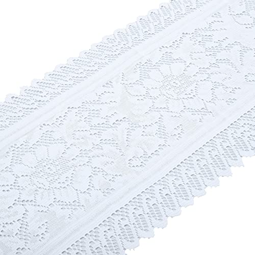 KYEYGWO Hollow Lace Table Runners Elegant Mesh Tablecloth Vintage Macrame Table Cover with Tassels for Rustic Boho Wedding Reception Decoration Bridal Showers - Image 4
