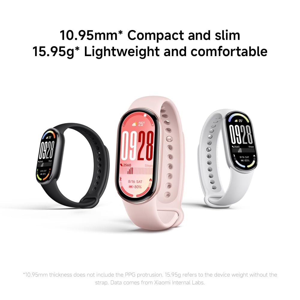 XIAOMI Mi Smart Band 10 (2025) Global Version - 1.72" AMOLED Display | 21 Days Battery Life | Touchscreen, Multi-Sport Tracker, Activity Tracker, Heart Rate Monitor | BT5.4 - (Midnight Black)