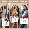 Adoryoung Monogram Initial Personalized Canvas Tote Bags for Women, High Density Embroidery Monogrammed Tote Bags Gifts for Women (E) #5