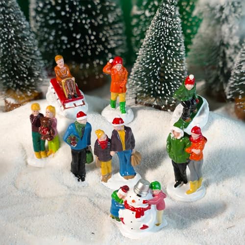 Rileryan 8 PCS Miniature Christmas Town People...