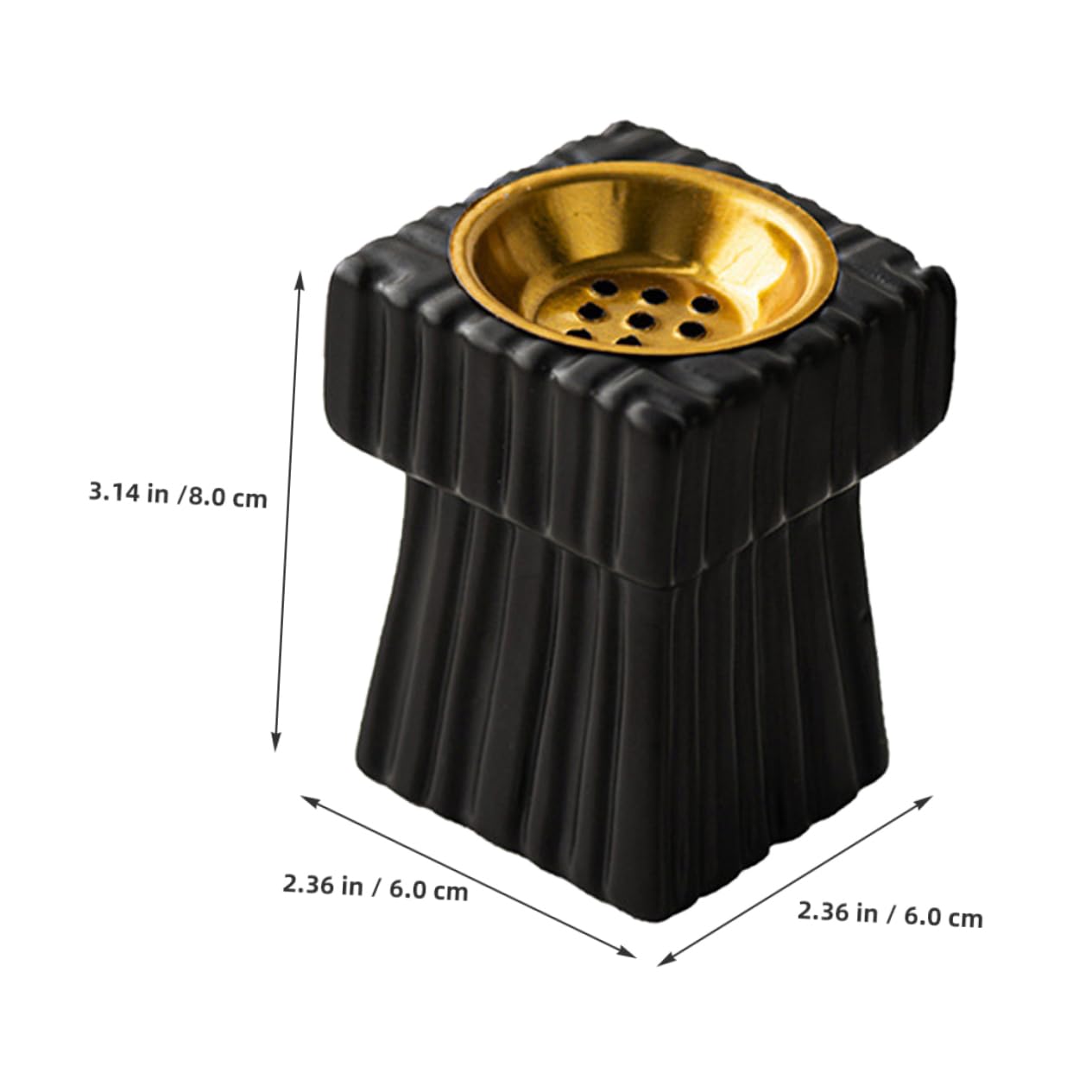 Ciieeo 4piezas Soporte De Inciensario Cerámico Negro para Conos y Adorno Decorativo De Árabe para y Yoga