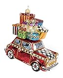 MACKENZIE-CHILDS Glass Ornament - Home for The Holidays - Red