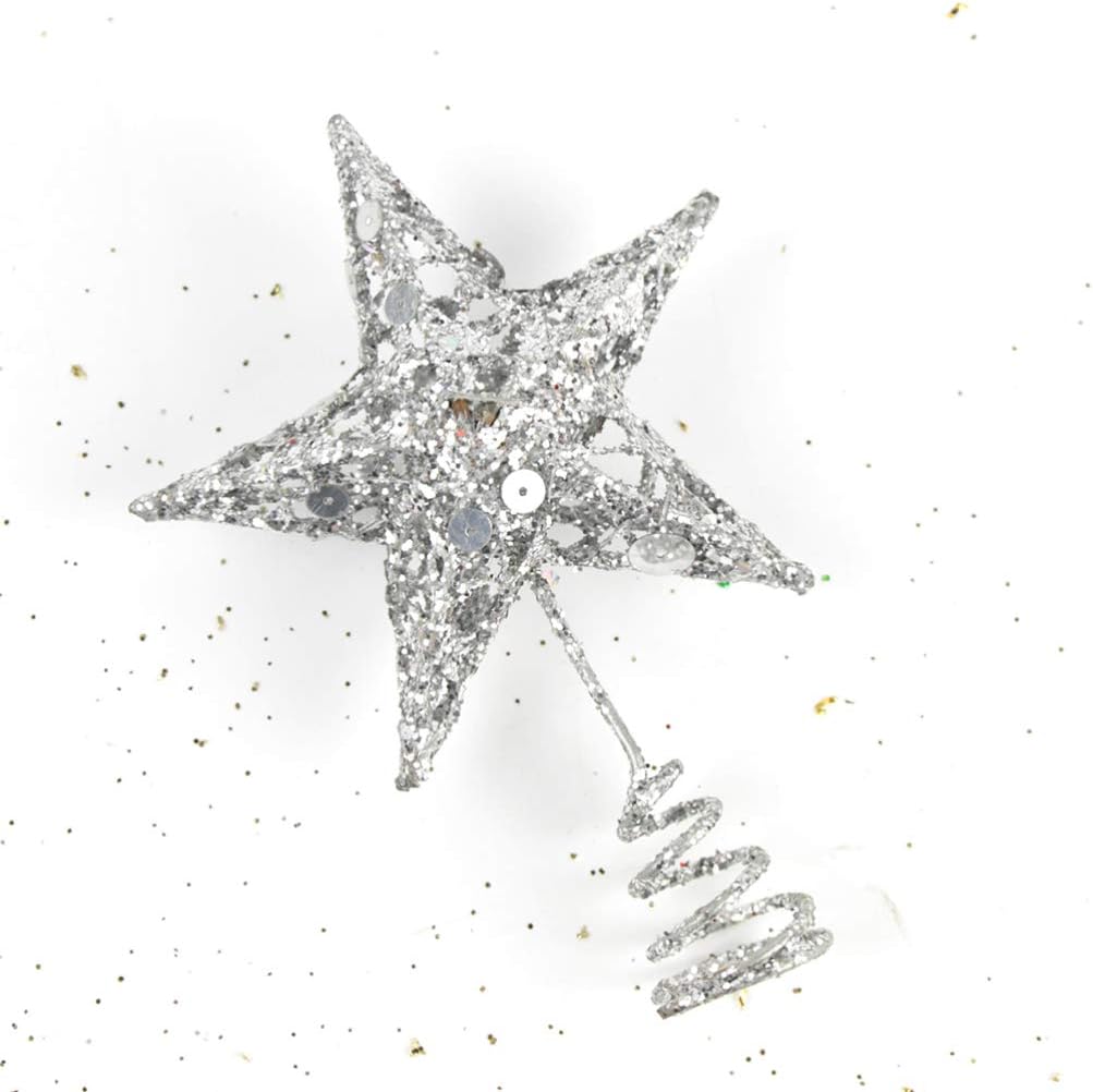 Gisela Grahamfestive White Glitter Tree Top Star One Jns 454680