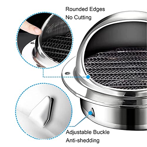 DINHEAROM Ofen Lüftungsgitter - Runde Edelstahl Abdeckung Für Backofen Entlüftung