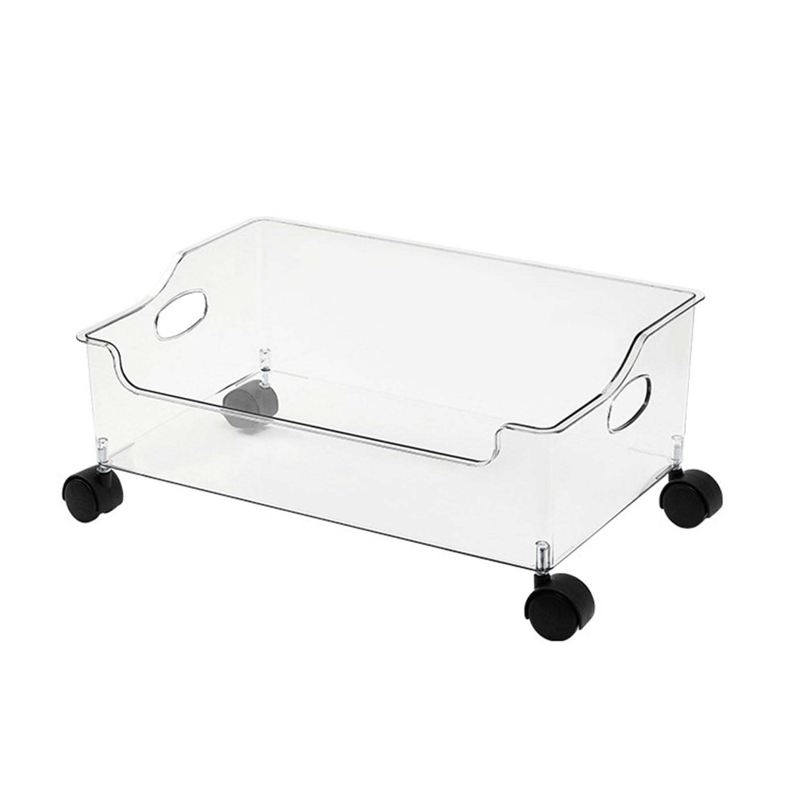 Organizzatore di libri con ruote Scatola portatile per libri con rotelle Libreria per riporre riviste in piedi Disposizione con ruote Contenitore per riviste con