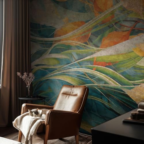 Papel Pintado Autocolante de Paisaje de Otoño 152x104 cm para Pared de Salón 3