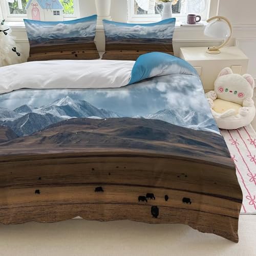 Parure de lit Montagnes douce et confortable en 135x200 - 5