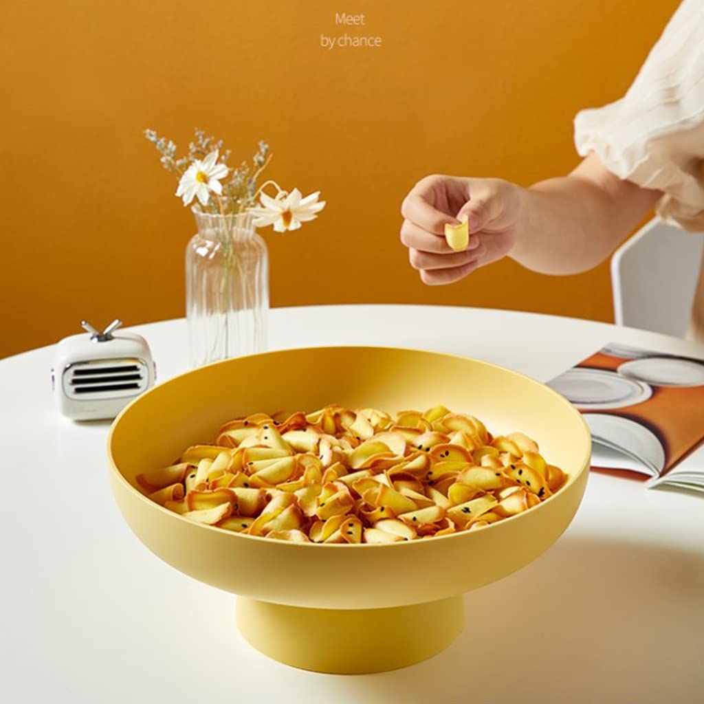 KLOVA Ciotola per Frutta Rotonda con Sgocciolatore Cestino di Frutta Stile Moderno Contenitore per Centrotavola Cucina Tavolo Ciotola per Frutta Centrotavola