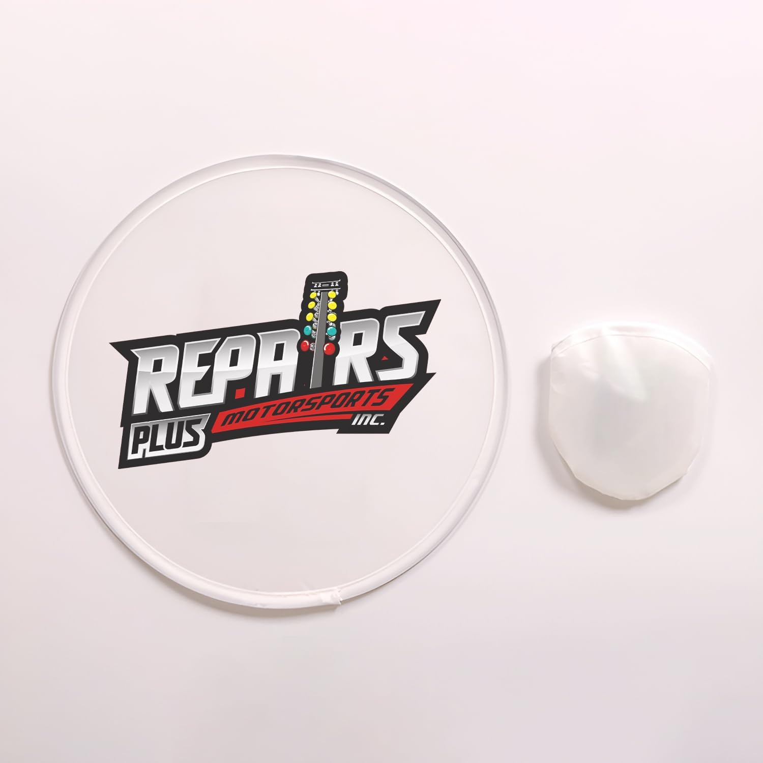 Custom Foldable Flying Disc Fans – Personalized Round Folding Hand Fans with Pouch for Outdoor Events, Weddings, Parties & Promotions – Custom Logo or Text Printed Nylon Fans for Giveaways (150)