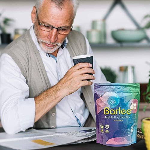 Barlee Coffee Alternative Beverage Blend - Chicory Root Powder - Instant Chicory Coffee Substitute - No Sugar Caffeine Free (Blueberry, 7.05 Oz) #TOP7