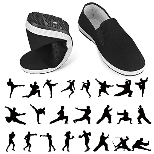 Tai Chi Shoes Fit for Kung Fu and Martial Arts, Light, Soft, and Breathable Suitable for Indoor/Outdoor Activities, Anti-Slip for Car Driving and Fishing, Black4