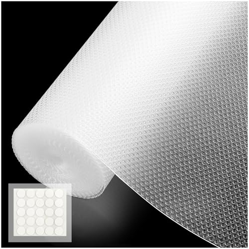 ALIUNI Drawer Liners 30 x 600 cm Kitchen Drawer Liner 100% EVA Non Slip Non Adhesive Shelf Liner Waterproof Oil Resistant & Wipeable Clear Protector for Cupboards Fridge Shelves Bedroom Bathroom