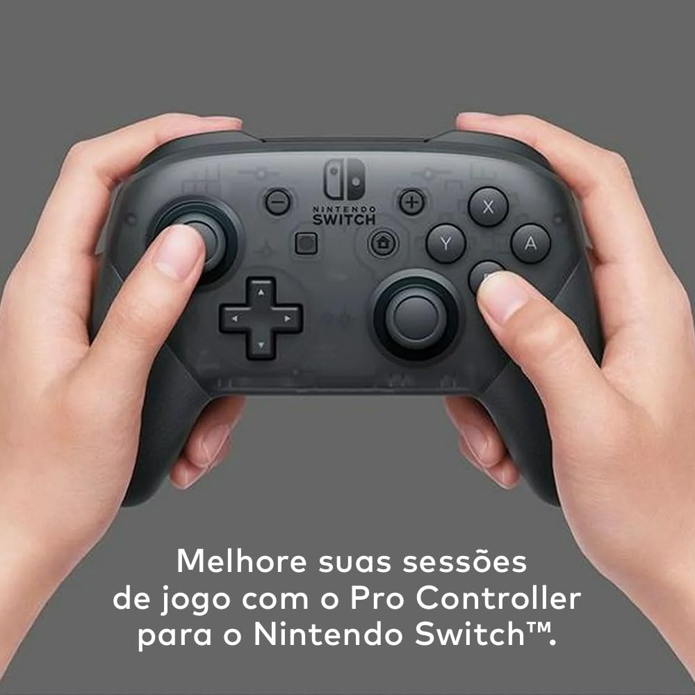 Nintendo, Controle Nintendo Switch, Pro, Sem Fio, Vibração HD