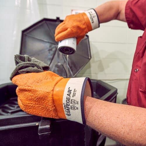 Safegear Pvc Vinyl Work Gloves X-Large, 3 Pairs - En388 Cut-Resistant Orange Textured Gloves For Men And Women, Oil & Grease Resistance - J. J. Keller #TOP3