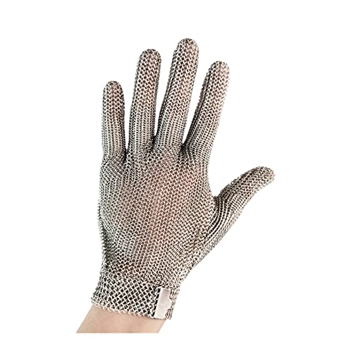 Guantes Anticorte, Anillo de acero inoxidable Guantes de malla Anti corte Cuchillo resistente Cota de malla Correa de acero Guante de carnicero de cocina Aplicar for tallado de madera, carpintería y t