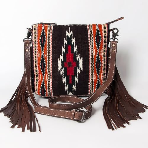 American Darling Women's Crossbody Bag Western Saddle Blanket Genuine Leather Handbag and Ladies Purse2