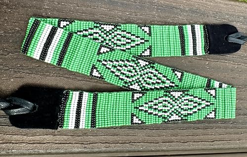 Image of Cowboy Western Beaded Hat Band Rodeo Style Handmade