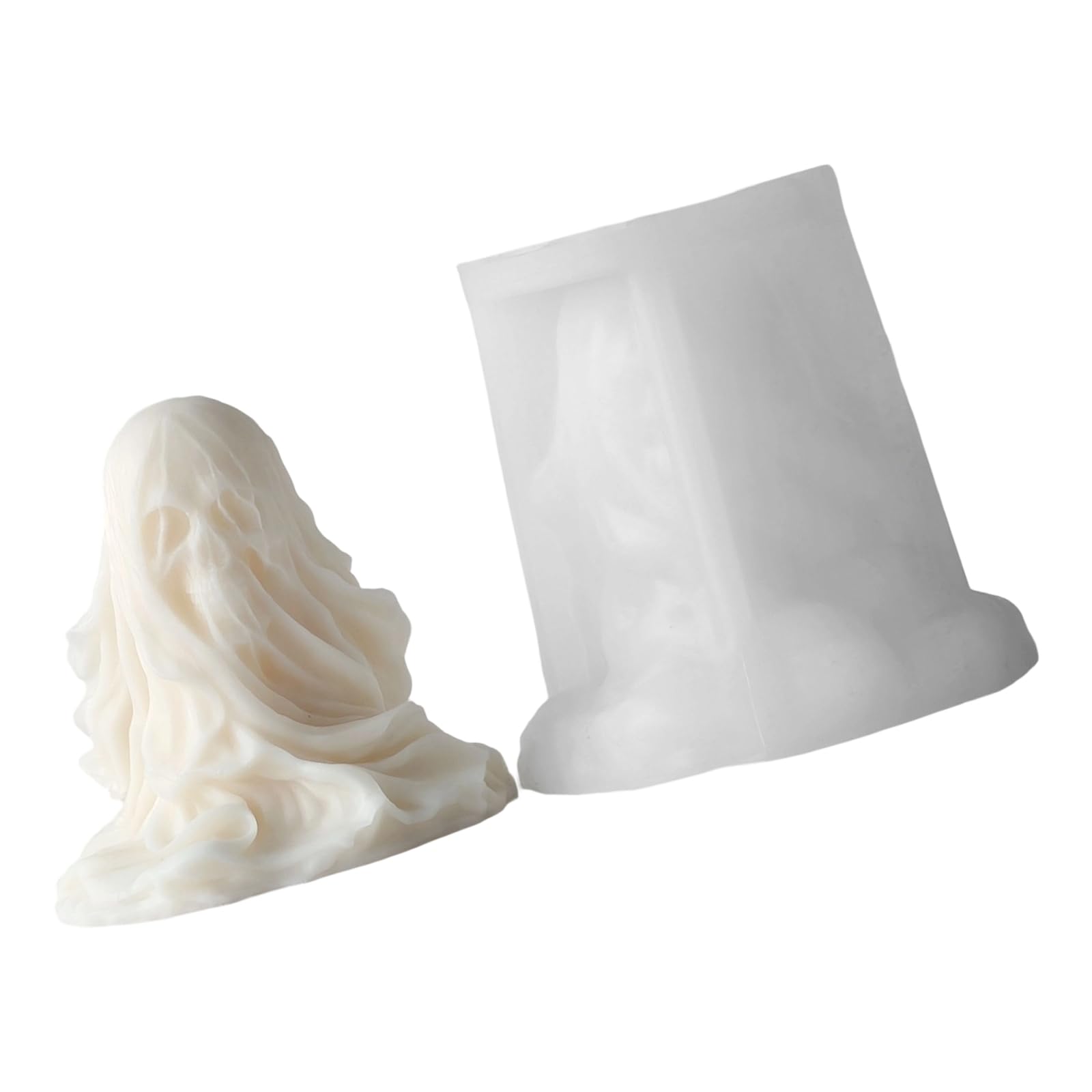 Zxfdsfdbnm Flexible Skull Head Silicone Mold Holiday Soap Making Tool Gypsum Halloween Decorations Simple Demolding Skull Silicone Mold