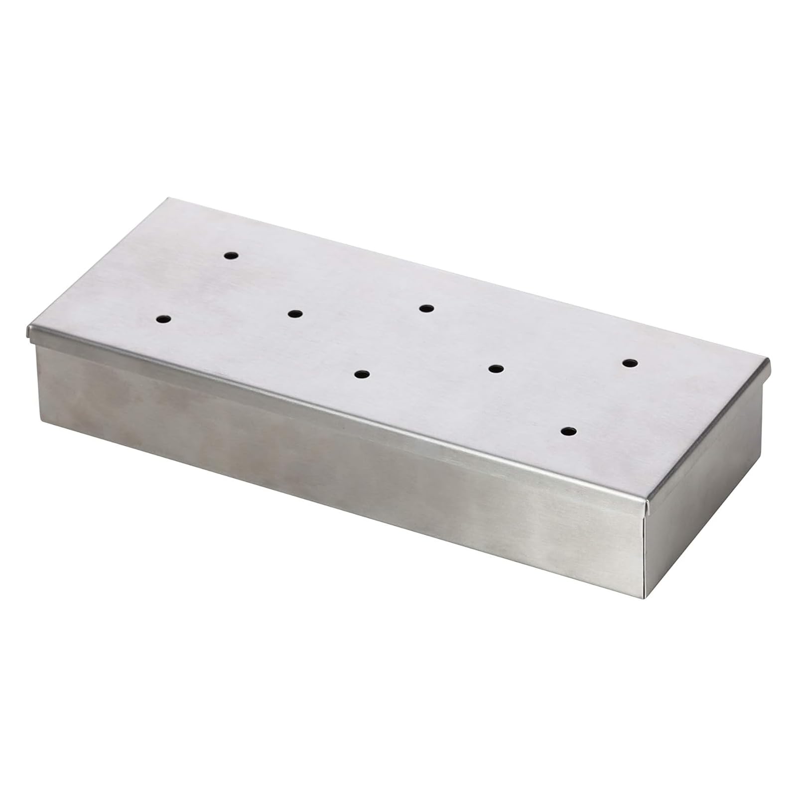 Brigros MasterCook Smoker Box Acciaio Inox per Barbecue a Gas e Carbone Affumicatore BBQ Carne Pesce