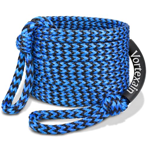 Boat Tow Rope 3K 60ft Towable Floating Ropes for Water Ski Skiing Tubing Tubes Boating Wakeboard Towing Pull Thick Wakesurf Inflatables Tough Sports Line Watersports Kneeboard Surfboard Accessories
