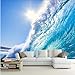 Produktbild QBTE 3D sea Blue deep sea surf Wave Large Mural TV Background Wallpaper Mural Wallpaper, 400 * 280cm