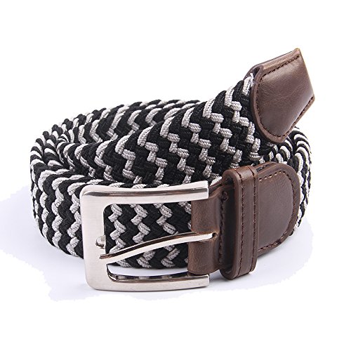 Image of Gelante Canvas Elastic Fabric Woven Stretch Multicolored Braided Belts