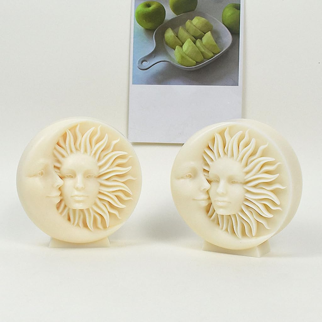 Stampi a forma di candela 3D in rilievo per candele in gesso decorazione per la casa di Natale stampo in silicone