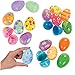 Ohomr 12PCS Huevos de Pascua, Colorido Huevos de Pascua Pintados de plástico Regalo Huevos de Pascua Juguetes Sorpresa de Pascua Linda para Kid artículos de Fiesta