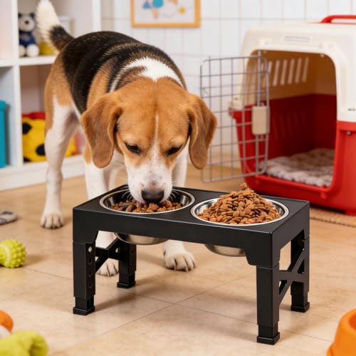 Gamelles surélevées pour chien adaptées à la croissance du chiot - 4