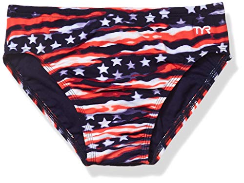 TYR All Amrcn Male Racer, RD/WHT/BLU, 32