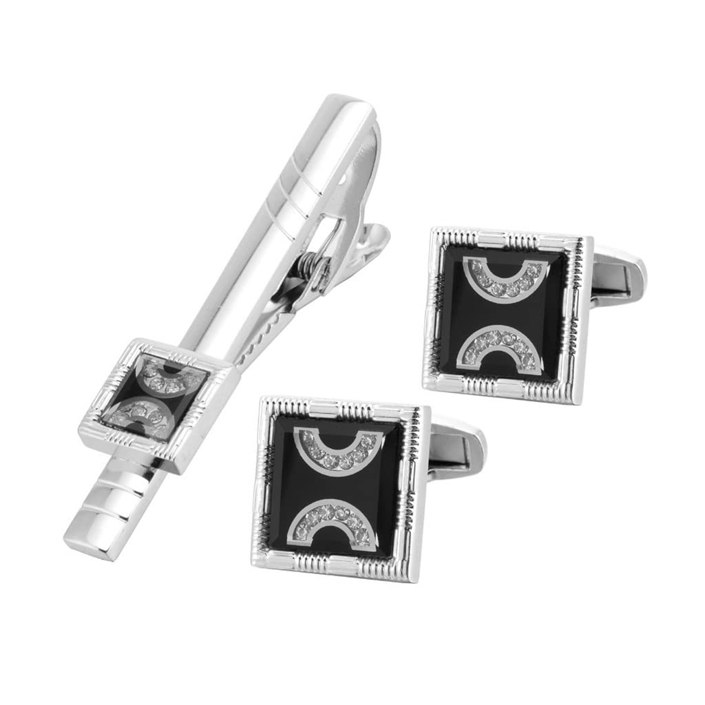 French Shirt Cuff Nail Herren Manschettenknöpfe Business Dress Krawattennadel Manschettenknöpfe Set (Color : A, Size : One Size)