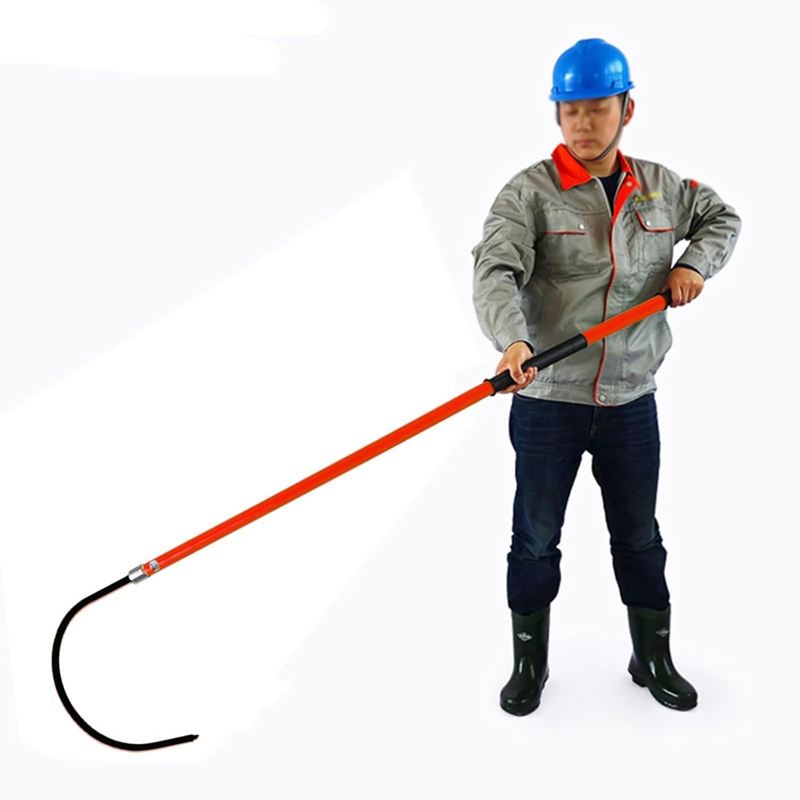 GTHTUHFD High-Voltage Insulated Rescue Hook, 1 M, 1.5 M, 2 M, 3 M Long, 10 Kv, 40 Kv, 110 Kv, 220 Kv High-Voltage Rescue Rod Set, Commercial Rescue Rod For Electric Shocks,Red-1m/39.4in/3.3ft
