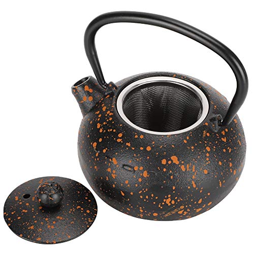 Yctze Japanese Cast Iron Teapot Kettle with Yellow Dots - 0.3L Perfect Gift for Tea Aficionados