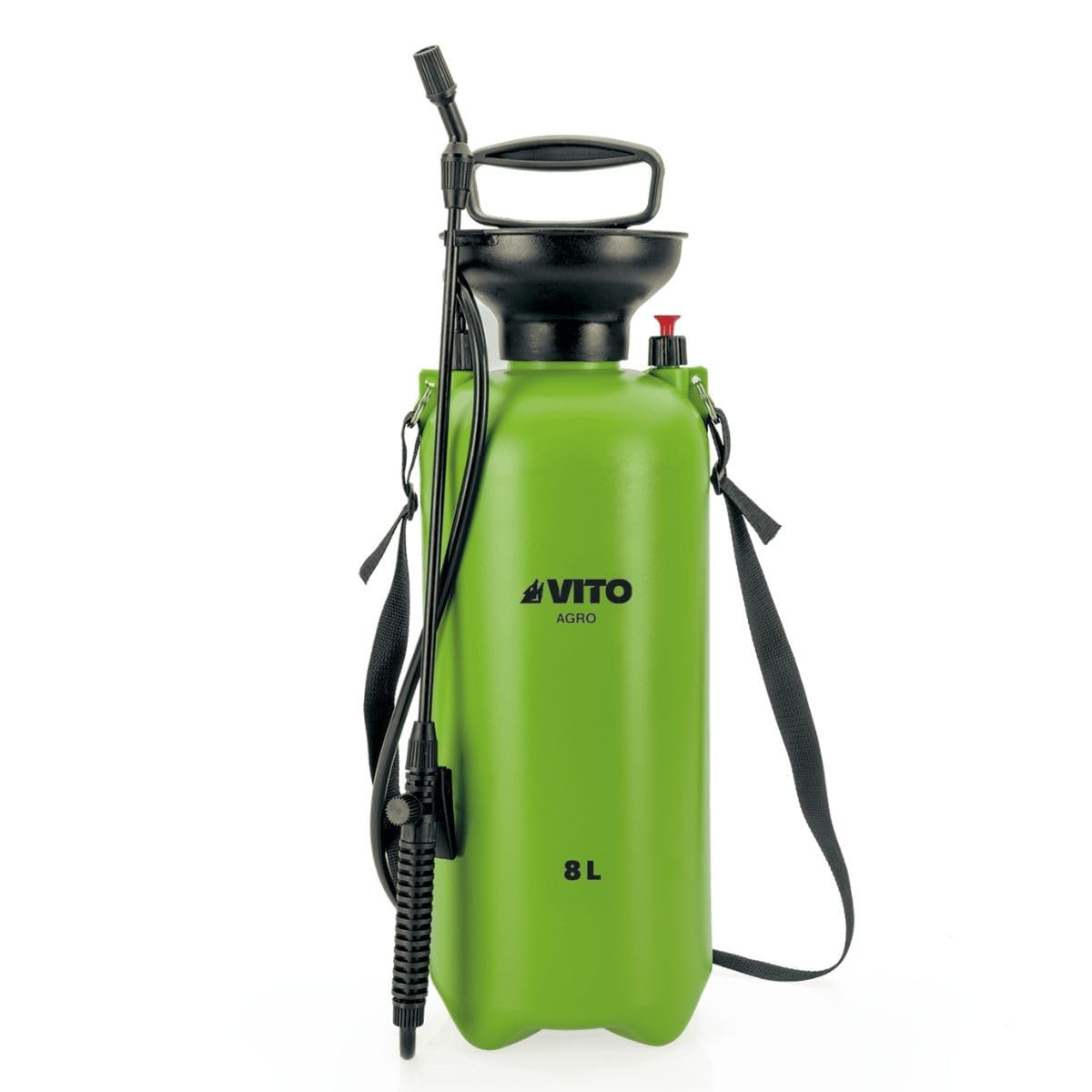 VITO - Pulvérisateur de Jardin 8L Lance 60cm Tuyau 1.20m - Pulvérisateur à Pression Manuelle Spray et Jet - Jardin, désinfection, Nettoyage