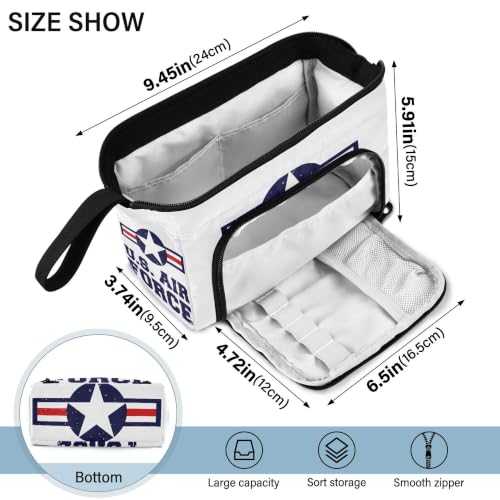 Image of Fisyme Usa Air Force Pencil Case Large Capacity Pen Bags Box Big Makeup Pouch Organizer