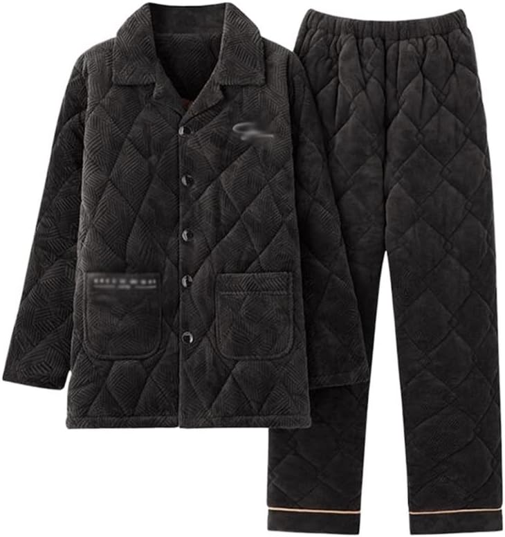 Young And Middle-aged Can Wear Home Clothes Men's Pajamas Winter Thickened Coral Fleece Cotton Coat