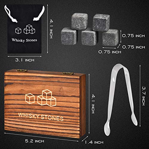 Angde Whiskey Stones, Whiskey Stone Gift Set, 9 Granite Whisky Rocks thumb #6