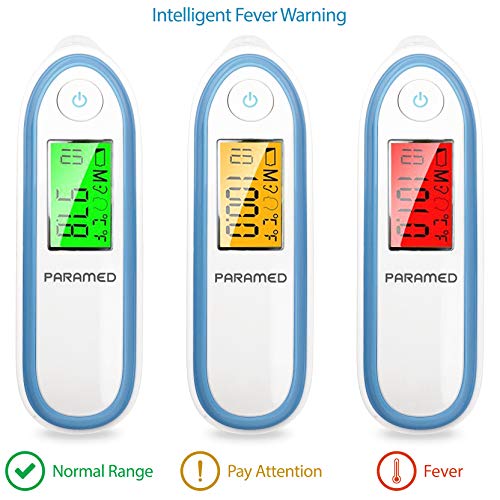 Digital Forehead and Ear Thermometer by Paramed - Instant Scan Dual Function Baby Infrared Medical Thermometer - Backlight Display with Fever Alarm - Clinically Calibrated for Adult Kids Infant - Thumbnail 5