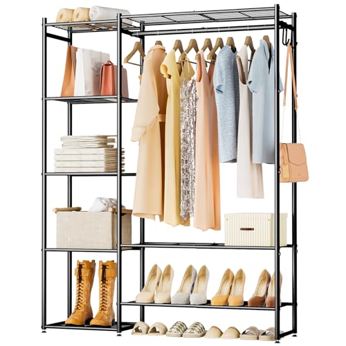 Neprock Wardrobe Closet, Portable Clothing Rack for Hanging Clothes, Free Standing Closet Organizers...